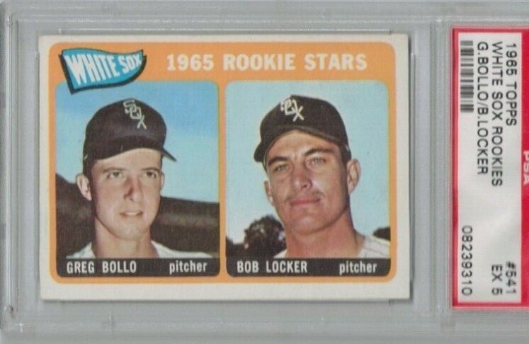 PSA 5 1965 TOPPS WHITE SOX ROOKIES (G. BOLLO/B. LOCKER) #541 EX