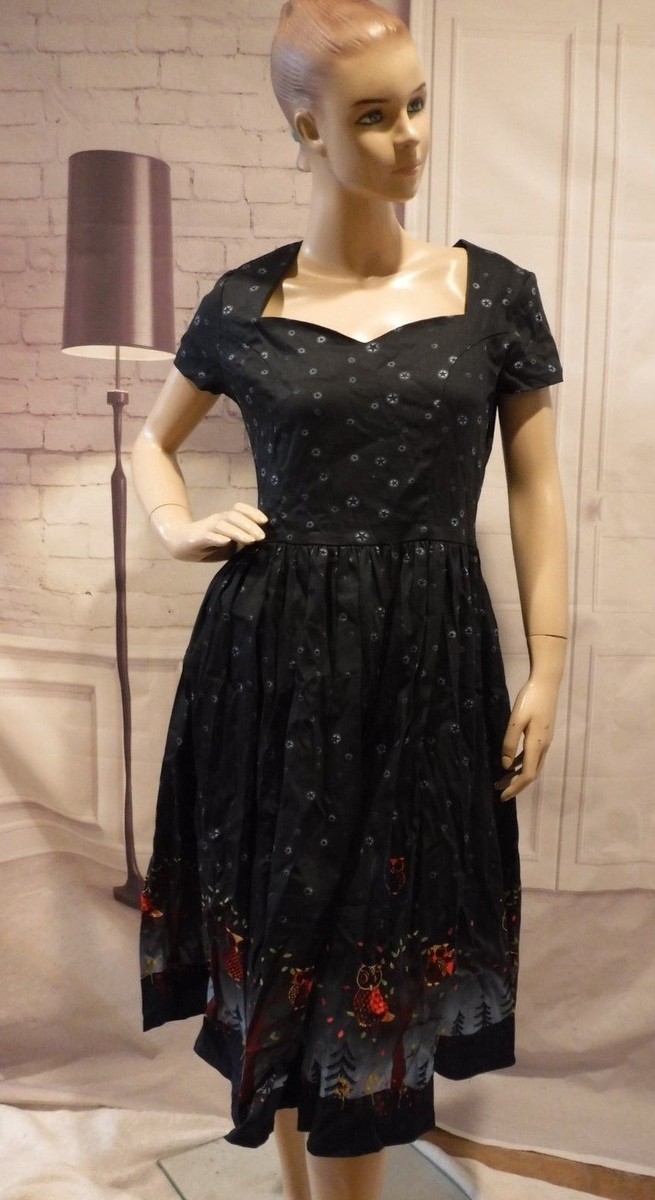 black dress with red stars Black Drop Waist Mini Dress - All Dresses