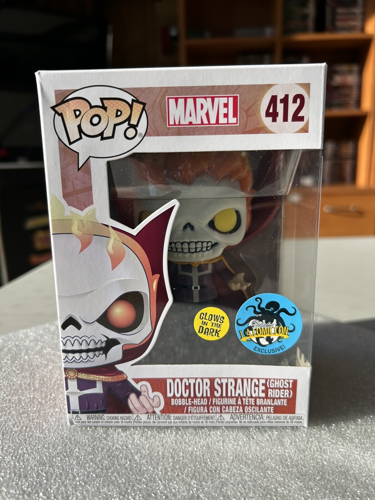 En Oferta Funko Pop Doctor Strange Ghost Rider #412 Glow In The Dark La Comiccon Exclusive