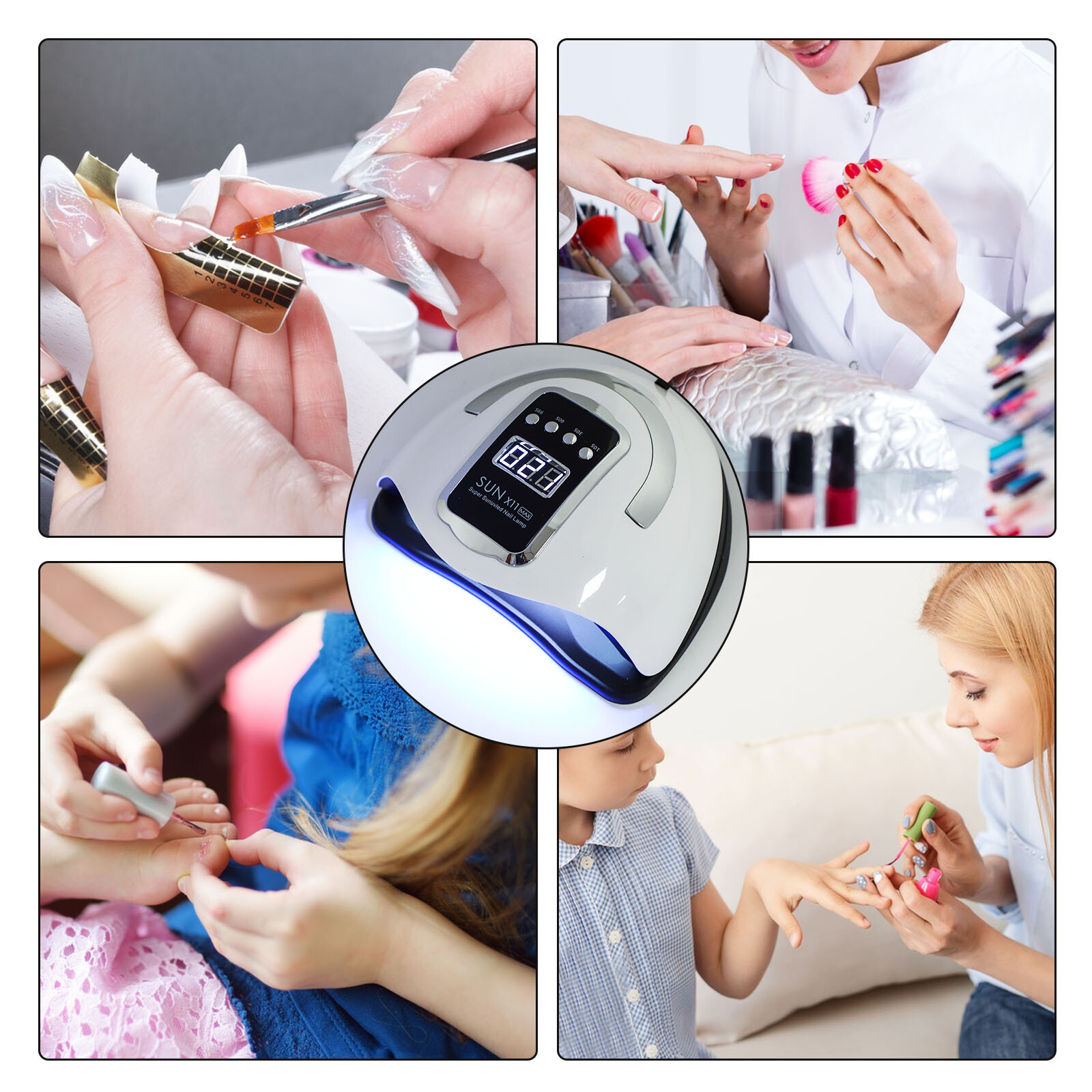 LED UV Nagel Lampe 280W Gel Lichthärtungsgerät Sensor Nageltrockner mit 4 Timer