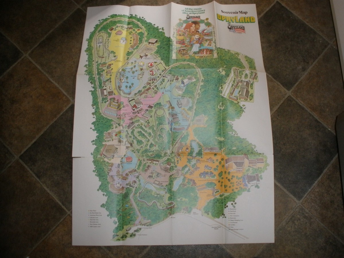 コレクション Opryland Souvenir Map 20th Anniversary Opryland Souvenir Map 20th Anniversary（1995 OPRYLAND USA