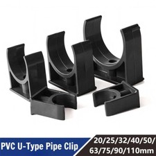 U-Type PVC Pipe Clips Open Pipe Clips ID 20mm - 110mm Fixed Pipe Clamp Support