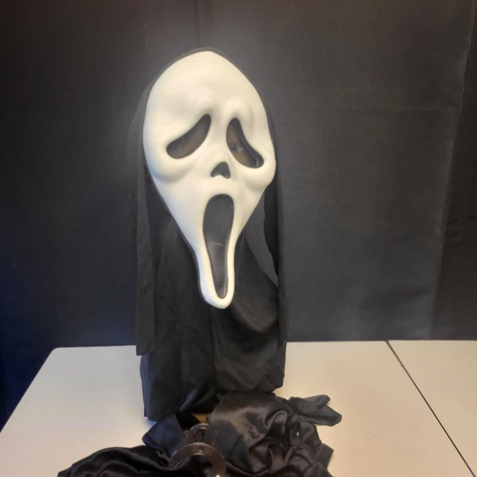 Disfraz Ghost Face Scream Máscara Sábana Bata Niño Niña hasta 12 Espuma 1997 Película OSFM Foto 2 de 4