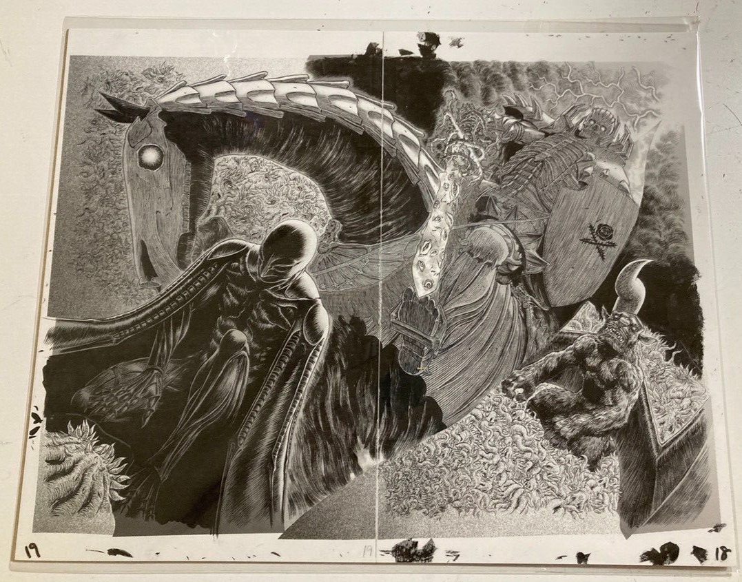 Berserk Exhibition Character Fine Duplicate Manuscript Print Type
