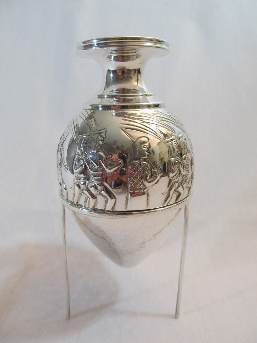Ilias Lalaounis Hammered Sterling Silver 925 Greek Antiquity Vase