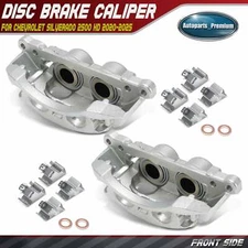 Pair Front Brake Calipers w/ Bracket for Chevrolet Silverado 2500 HD GMC 20-25