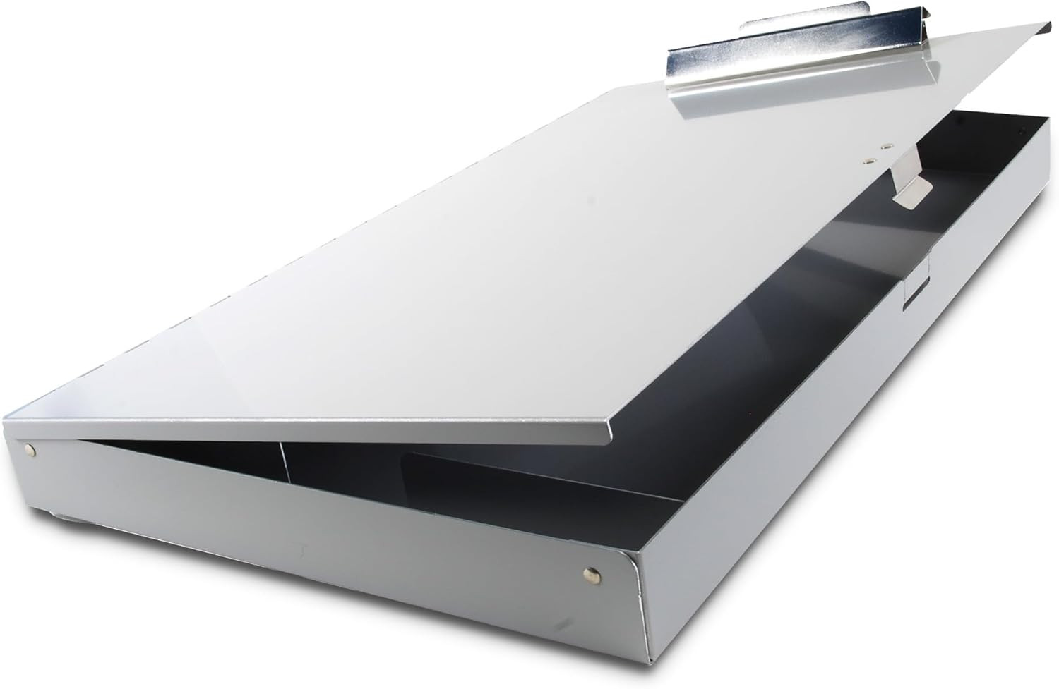 11X17 Clipboard Aluminum Storage Box Featuring a High Capacity Clip