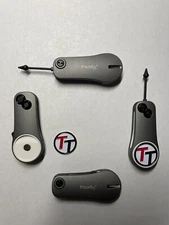(1) Pitchfix Switchblade Single Prong Golf Divot Tool & (1) 1" Coin Golf Marker