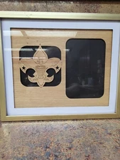 8 X 10 Boy Scout Wood Picture Frame Matte, Perfect Gift!