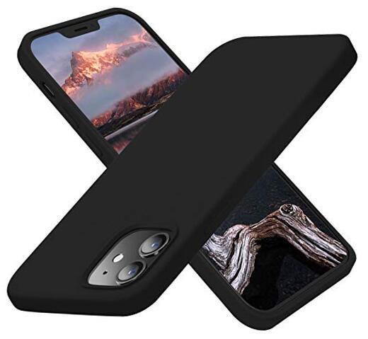 Designed for iPhone 12 Case, Designed for iPhone 12 Pro Case, Silicone Black