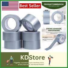 Heavy Duty Silver Duct Tape 6 Rolls 2in x 30yd Waterproof Tearable for Indoor...