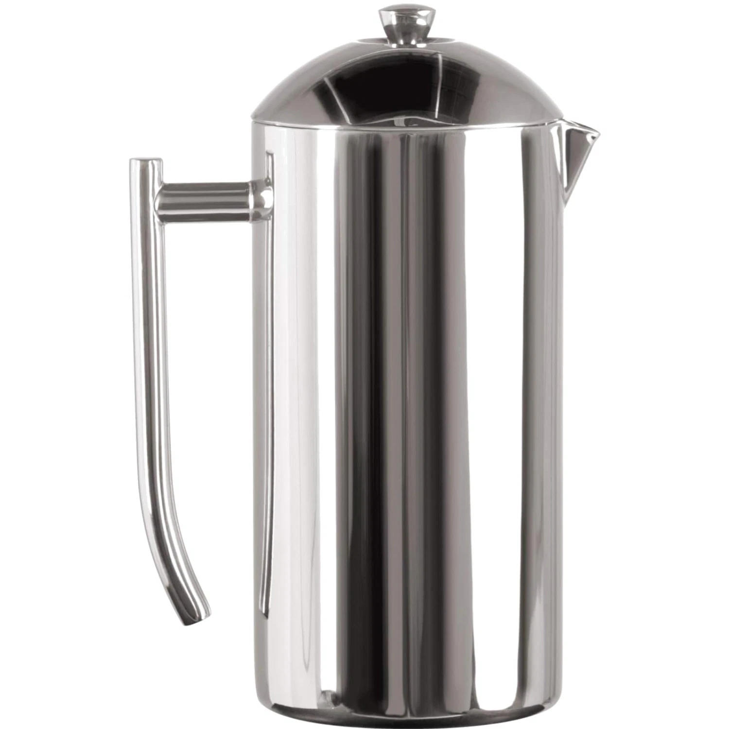 Double-Walled Stainless Steel French Press Coffee Maker - 44 oz, Polished, Ex...