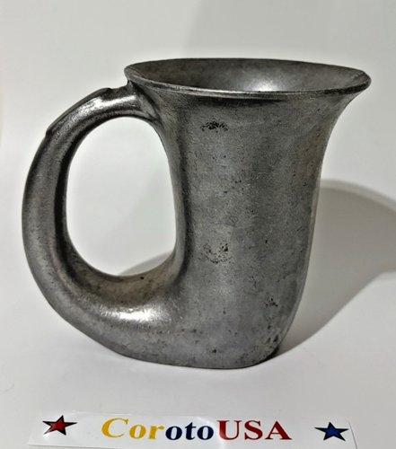 Pewter Beer Stein French Horn Mug Die Cast Metal Bull and Bear Pub VTG - Picture 3 of 6