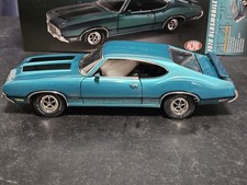 Acme 118 Scale 1970 Oldsmobile 442 W-30 In Aegean Aqua Metallic A1805627. New