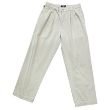 Ralph Lauren Women's Pleated Twill Pants Beige SZ 8/31 W29/L26