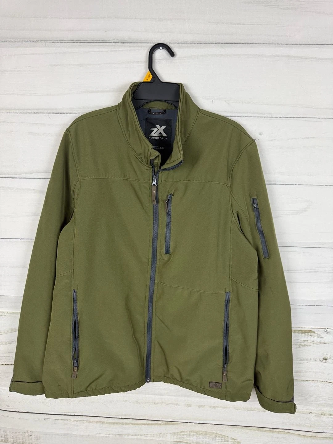 Zeroxposur Softshell Jacket Olive Green Size Large
