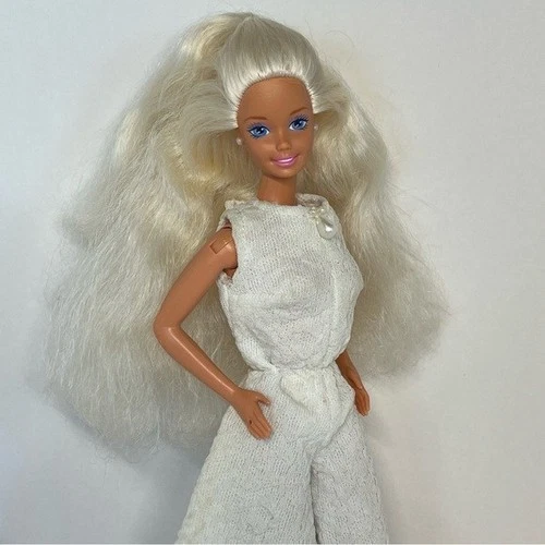 Vintage 1997 Easter Style Barbie Doll Special Edition Redressed White Romper 90s