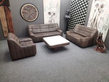 DS 84 Sitzgarnitur Couchtisch Büffelleder von De Sede 1970er Designklassiker