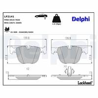 Delphi Bremsbelagsatz, Scheibenbremse LP2141 FüR BMW