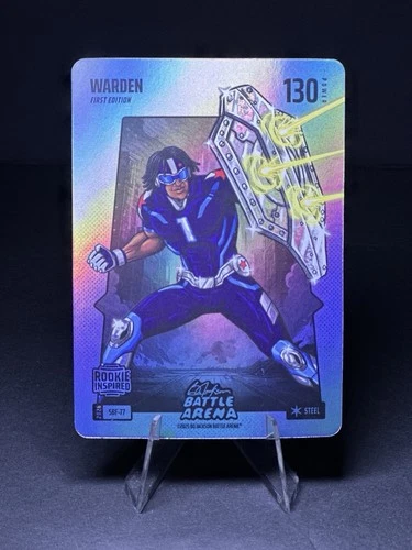 2026 Battle Arena Silver Steel Battlefoil SP SBF-77 “WARDEN” Cam Ward (RC)
