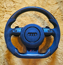 Audi RS6 RS7 abgeflachtes Lenkrad Carbon Alcantara Wie Neu!