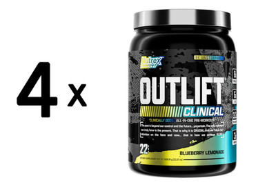 4 x Nutrex OutLift Clinical, Blueberry Lemonade - 640g (66,40 EUR/kg)