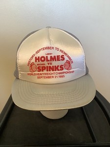 1985 Larry Holmes vs Michael Spinks World Heavyweight Boxing Championship Cap