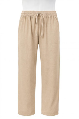 Summer Loose Cotton Trousers   Lightweight 100% Cotton Elastic Waist Pants