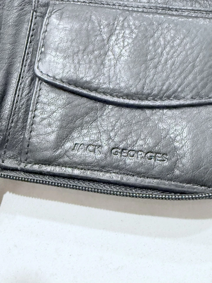 Cartera de cuero negra Jack George’s para hombre Foto 3 de 4