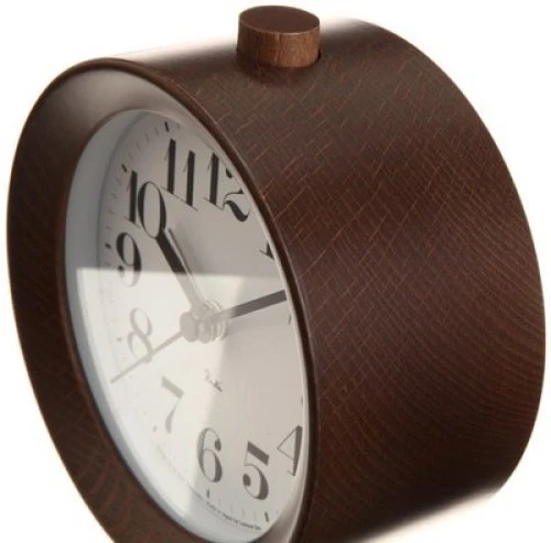 Lemnos WR09-15 BW RIKI Alarm Clock Brown Wood Frame Table Clock 110x115mm Art - Image 3 of 4