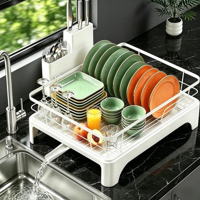 OERPHO Large Dish Drying Rack with Automatic Dish Drying Rack for Kitchen Cou...