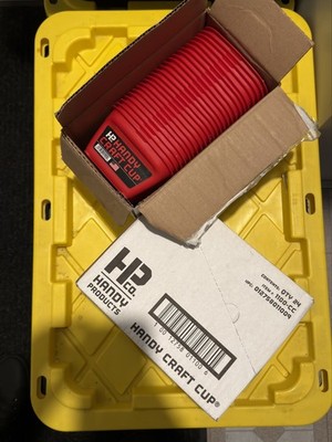 NEW LOT of 24 Bercom Handy Craft Paint Cup holder on-the-go RED / 1pt 1 Pint
