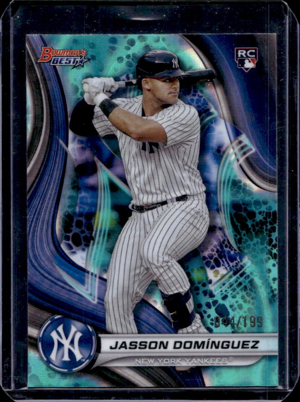 2024 Bowman's Best Jasson Dominguez RC Aqua Lava Refractor Rookie #/199 Yankees