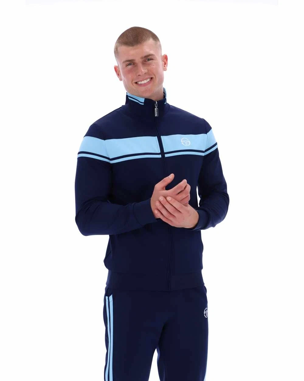 Sergio Tacchini Mens Damarindo Track Jacket in Maritime Blue / Baltic Sea