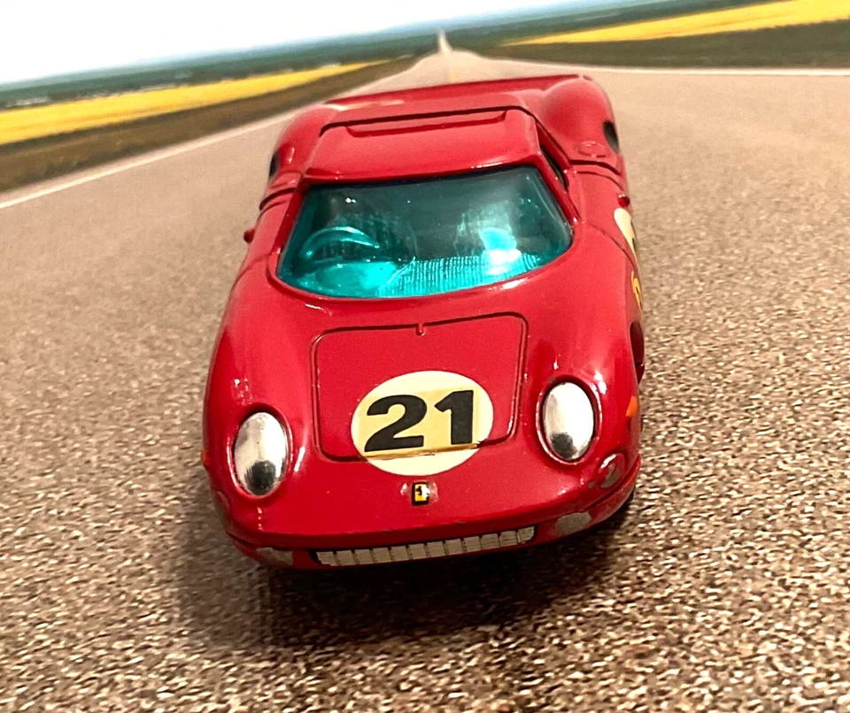 Corgi Mettoy 1965 Gran Bretaña Ferrari Berlinetta 250 Le Mans carreras en caja #314 Foto 2 de 4