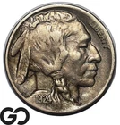 1924-D Buffalo Nickel, Choice XF++ Better Date Denver Issue