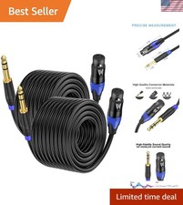 Female XLR to 1/4 Inch 6.35mm TS Mono Jack Microphone Cable, Unbalanced 3 Pin...