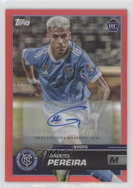 2023 Topps MLS Red Foil Auto /10 Gabriel Pereira #74 Rookie Auto RC