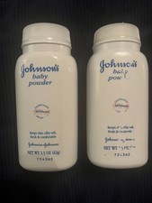 Johnson's Baby Powder Talc 1.5 oz Pink Vintage NEW Sealed, Travel Size x2 