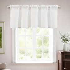 Valance Curtains Linen Valance Curtains 52"W x 18"L Pack of 1 Natural White
