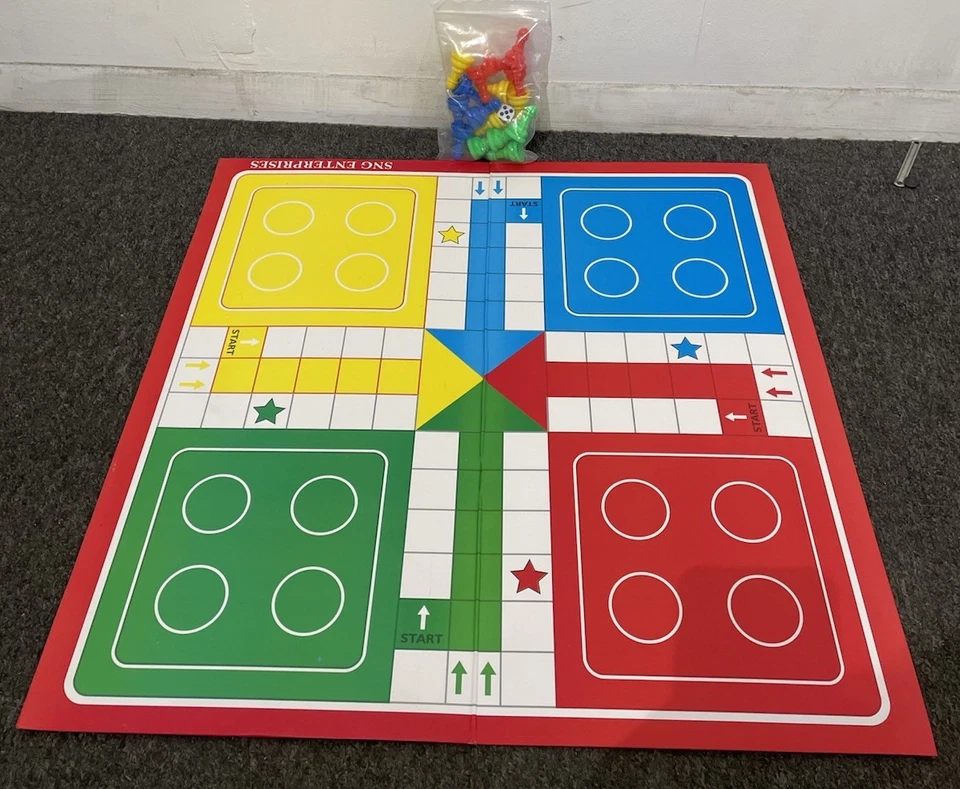 Snakes & Ladders And Ludo Folding Board Game Set 24” Jumbo Board - Image 3 of 4