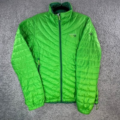 Mountain Hardwear Womens Down Puffer Jacket Lime Green OL4133 Sz Medium SEE PICS