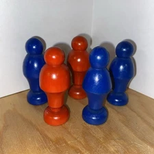 People 5 Piece Lot Wooden Train Railway Toy Playset Pieces