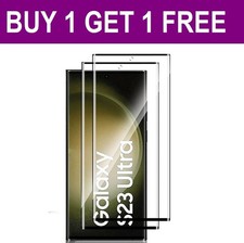 2 Pack For Samsung Galaxy S23 Ultra Glass Screen Protector Full Coverage