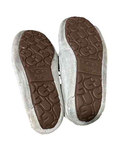 UGG ANSLEY Women’s Suede Moccasin Slippers 1106878 Light-Gray Size 6 - Picture 8 of 8