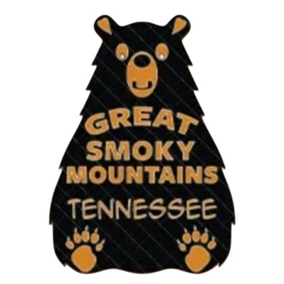 Great Smoky Mountains Tennessee Bear Vintage Retro 3  Inch Vinyl Decal Sticker