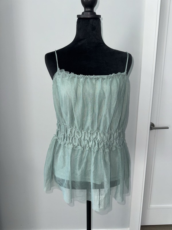 NWT AUTHENTIC WOMEN’S H&M TULLE STRAPPY TANK TOP SIZE SMALL