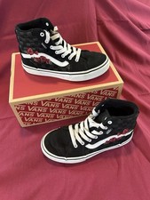 Vans Sk8-Hi Filmore High-Top Floral Embroidered Black Shoes US Missy 2