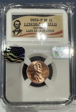 2025 P Lincoln Penny Cent OMEGA Counter-Stamp IN STOCK come with slab holder