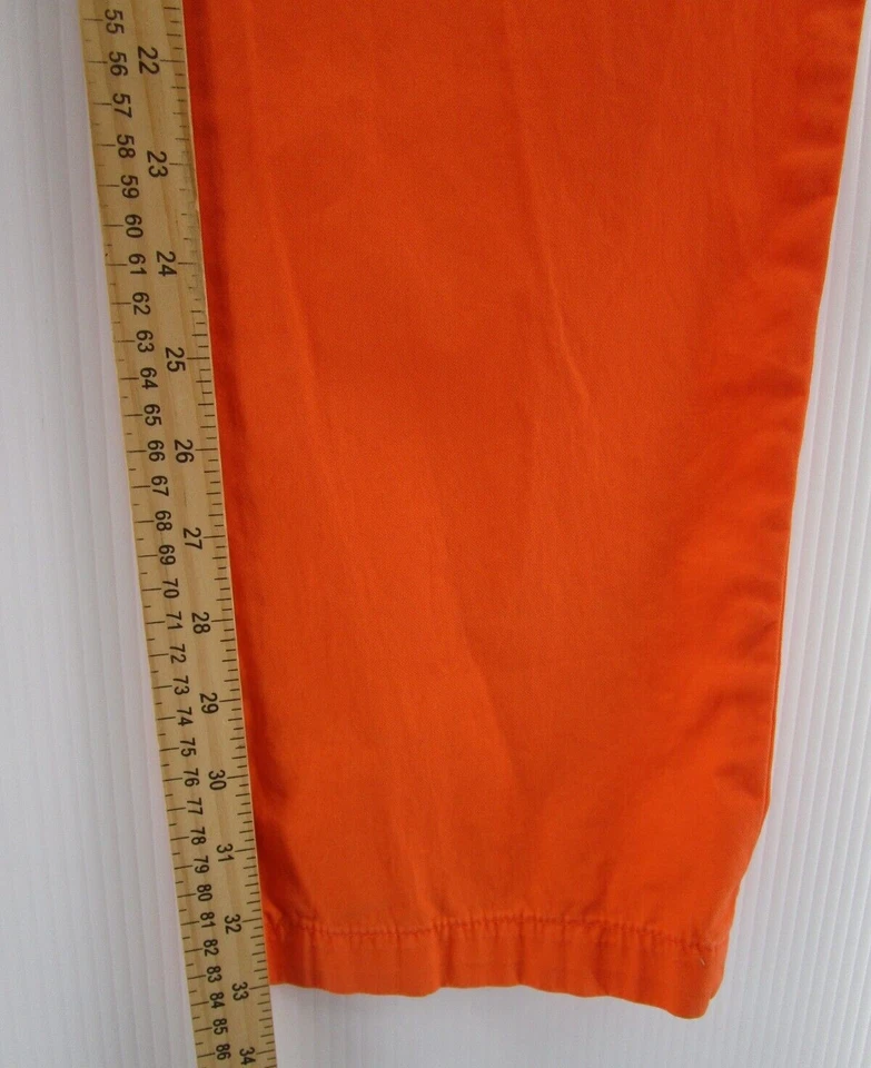 Pantalones Club Monaco Hombres 33X34 Naranja Davis Golf Calce Ajustado Chino Recto Algodón Foto 4 de 4